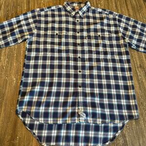 Vintage Men’s Levi's White Label Flannel Long Sleeve Button Down Shirt, Medium